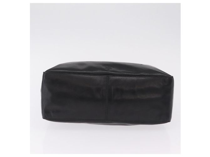 PRADA Schultertasche Tote mit Kette aus Leder Schwarz - Ansicht 9