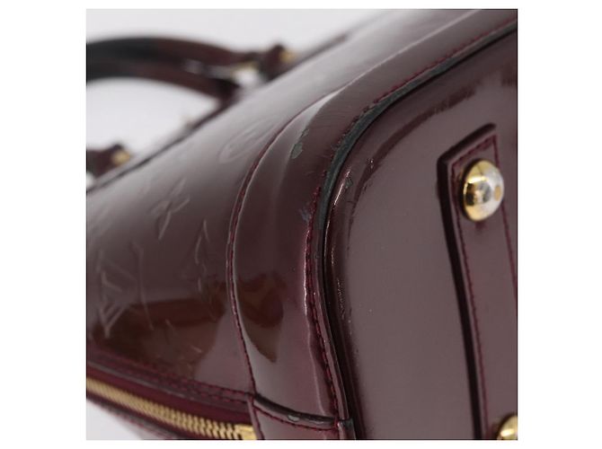 LOUIS VUITTON Monogram Vernis Alma PM Hand Bag Amarante M91611 LV - vista 12