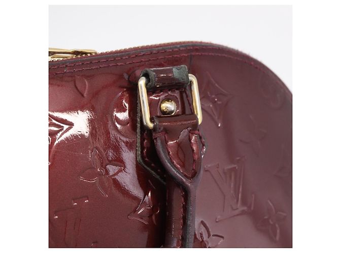 LOUIS VUITTON Monogram Vernis Alma PM Hand Bag Amarante M91611 LV - vista 17