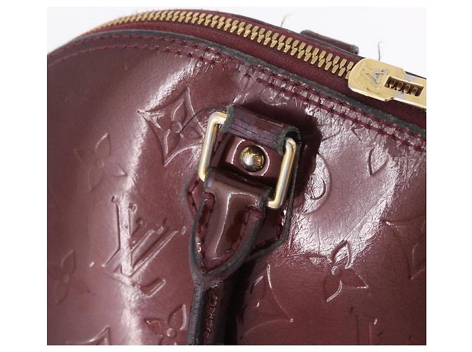 LOUIS VUITTON Monogram Vernis Alma PM Hand Bag Amarante M91611 LV - vista 18
