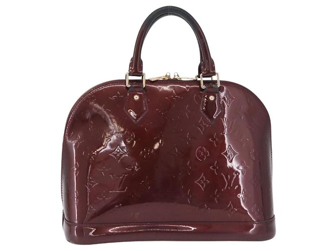 LOUIS VUITTON Monogram Vernis Alma PM Hand Bag Amarante M91611 LV - vista 2