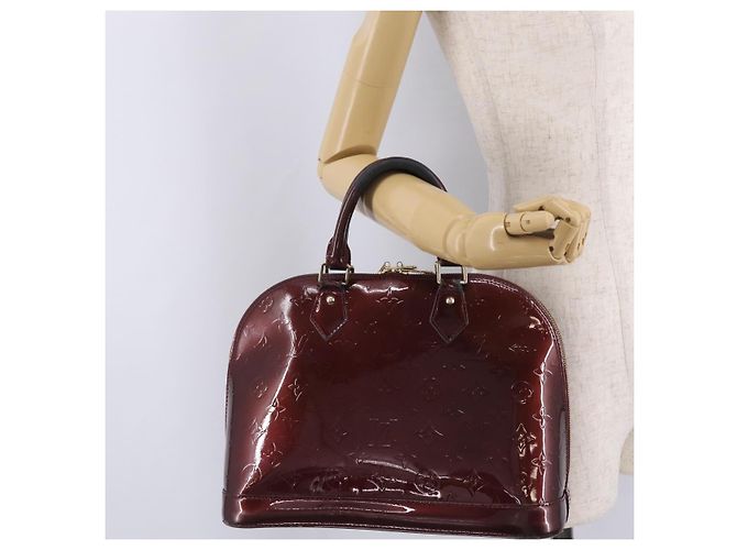 LOUIS VUITTON Monogram Vernis Alma PM Hand Bag Amarante M91611 LV - vista 25