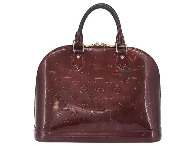 LOUIS VUITTON Monogram Vernis Alma PM Hand Bag Amarante M91611 LV - vista 3