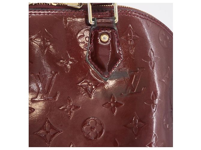 LOUIS VUITTON Monogram Vernis Alma PM Hand Bag Amarante M91611 LV - vista 4