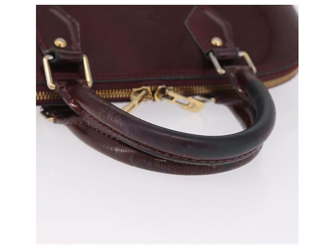 LOUIS VUITTON Monogram Vernis Alma PM Hand Bag Amarante M91611 LV - vista 8