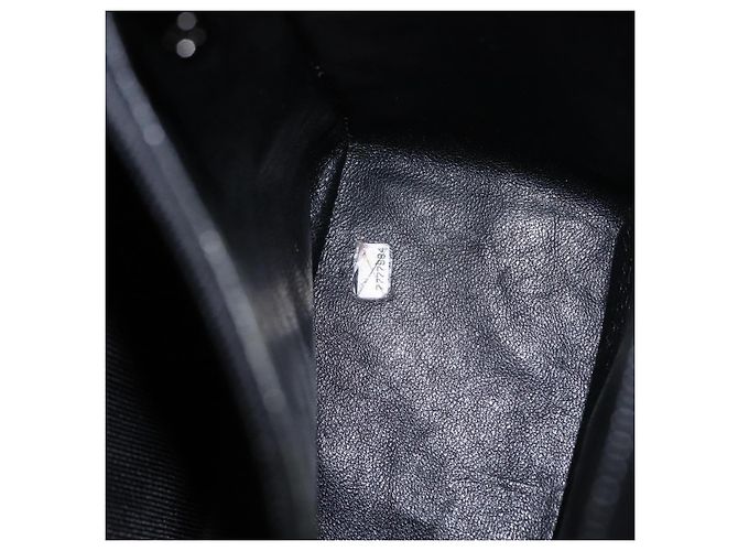 CHANEL Patent leather Hand Bag Leather Black Silver CC - vista 24