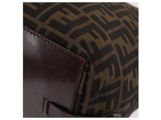 FENDI Zucca Canvas Hand Bag Black Brown - vista 13