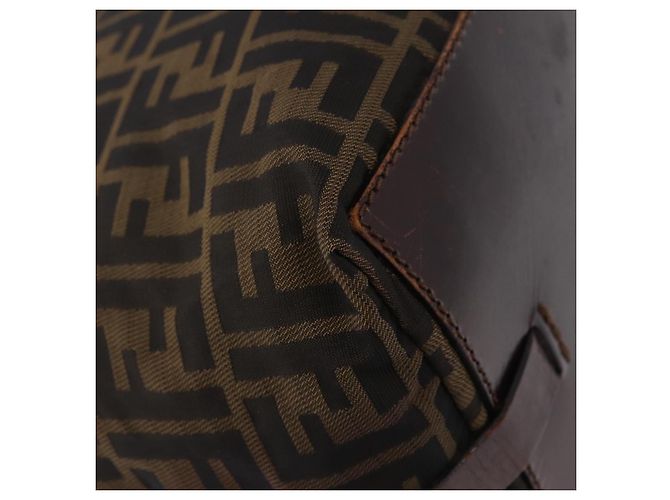 FENDI Zucca Canvas Hand Bag Black Brown - vista 14
