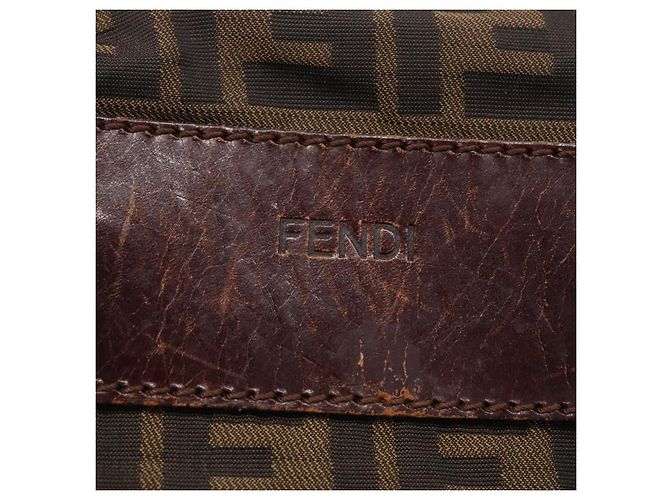 FENDI Zucca Canvas Hand Bag Black Brown - vista 16