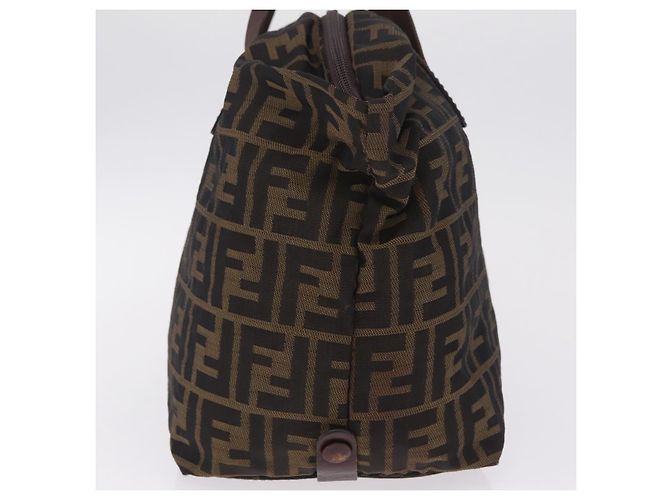 FENDI Zucca Canvas Hand Bag Black Brown - vista 4
