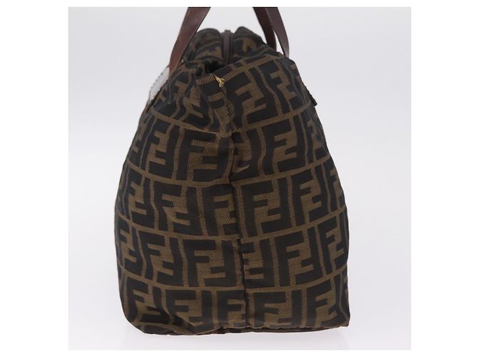 FENDI Zucca Canvas Hand Bag Black Brown - vista 5