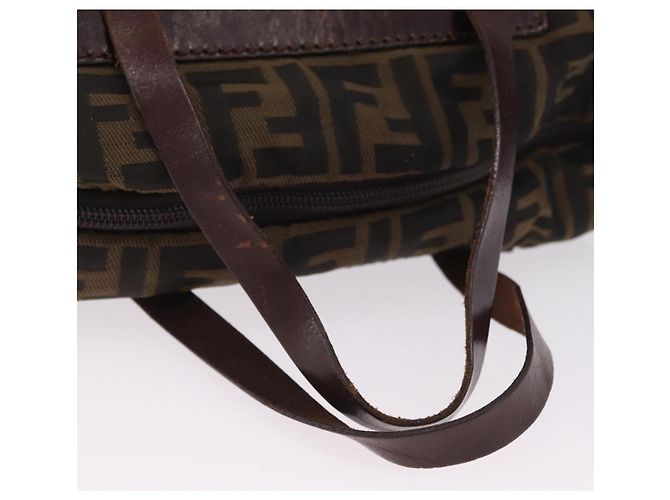 FENDI Zucca Canvas Hand Bag Black Brown - vista 8