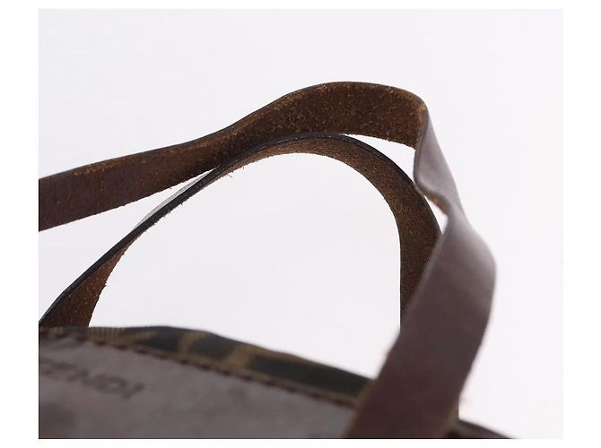 FENDI Zucca Canvas Hand Bag Black Brown - vista 9