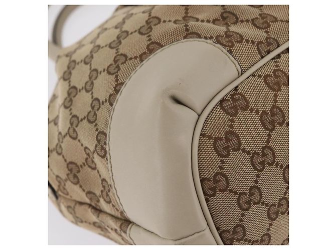 GUCCI GG Canvas Hand Bag Beige Gold 247902 - vista 12