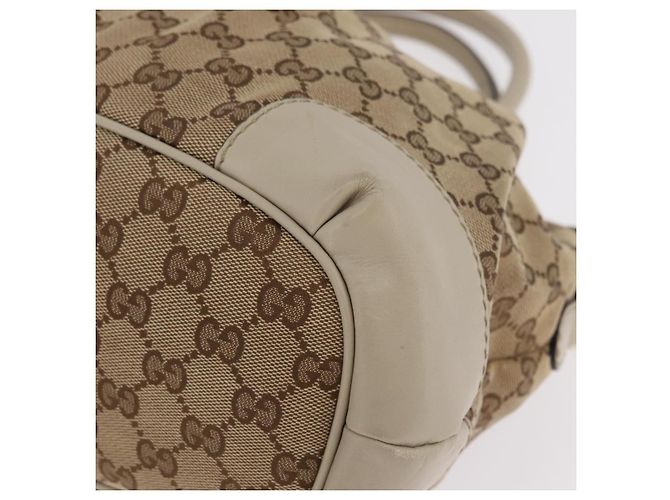 GUCCI GG Canvas Hand Bag Beige Gold 247902 - vista 13