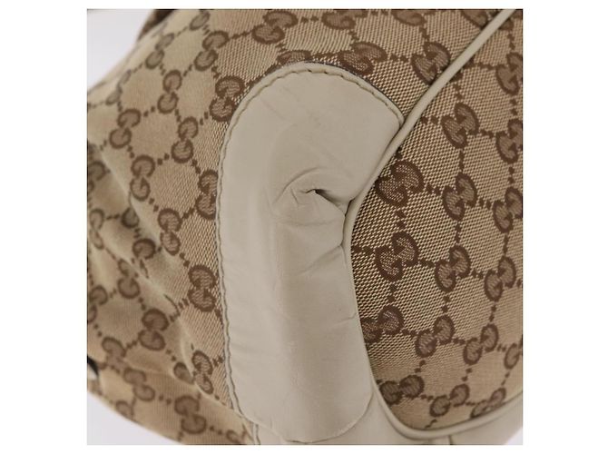 GUCCI GG Canvas Hand Bag Beige Gold 247902 - vista 14