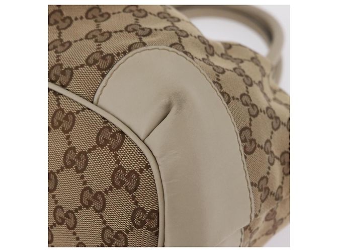 GUCCI GG Canvas Hand Bag Beige Gold 247902 - vista 15