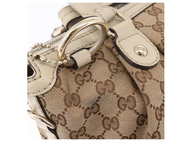 GUCCI GG Canvas Hand Bag Beige Gold 247902 - vista 17