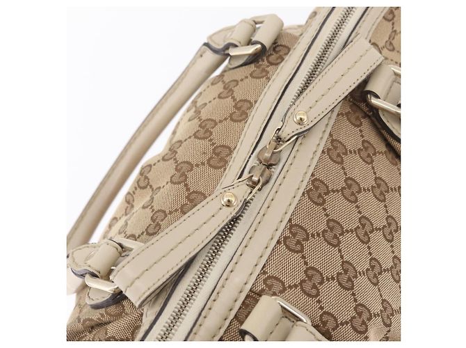 GUCCI GG Canvas Hand Bag Beige Gold 247902 - vista 18