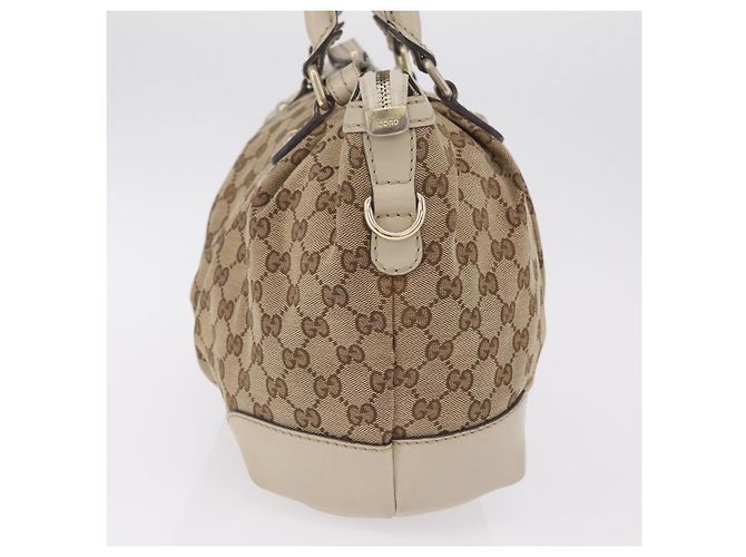 GUCCI GG Canvas Hand Bag Beige Gold 247902 - vista 5