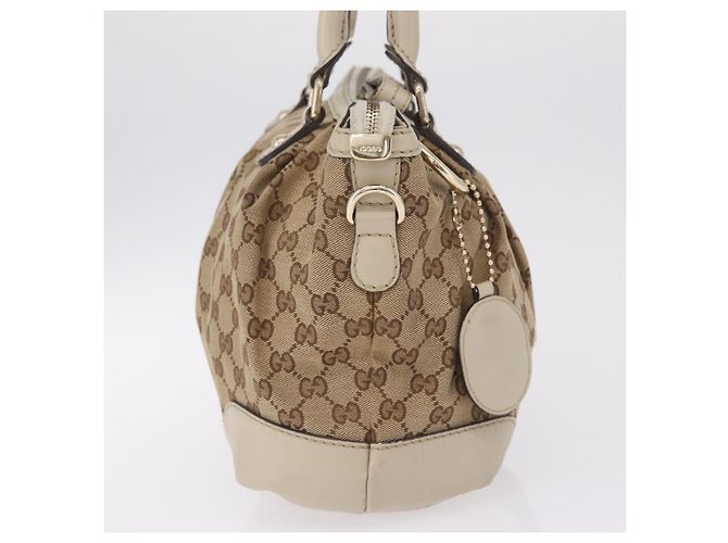 GUCCI GG Canvas Hand Bag Beige Gold 247902 - vista 6