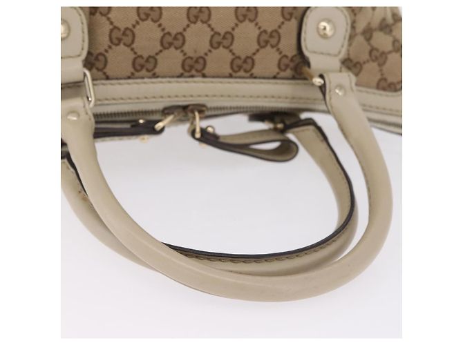 GUCCI GG Canvas Hand Bag Beige Gold 247902 - vista 8