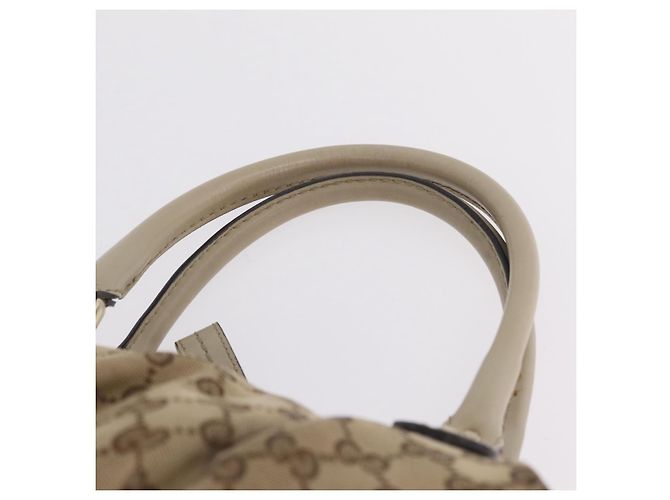 GUCCI GG Canvas Hand Bag Beige Gold 247902 - vista 9