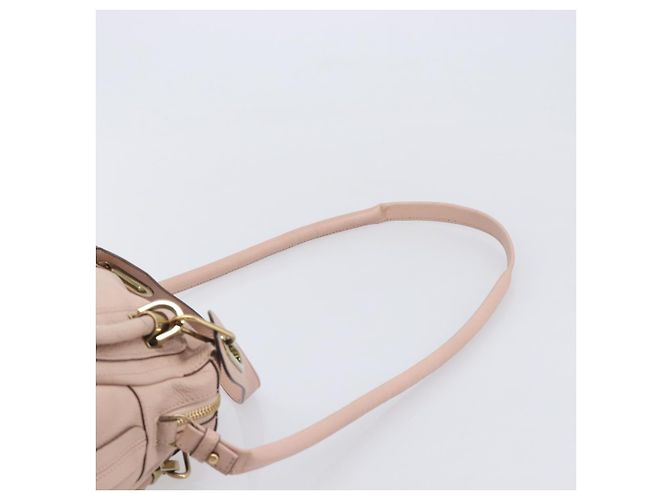 Chloé Chloe Paraty Hand Bag Leather 2way Pink Gold - vista 10