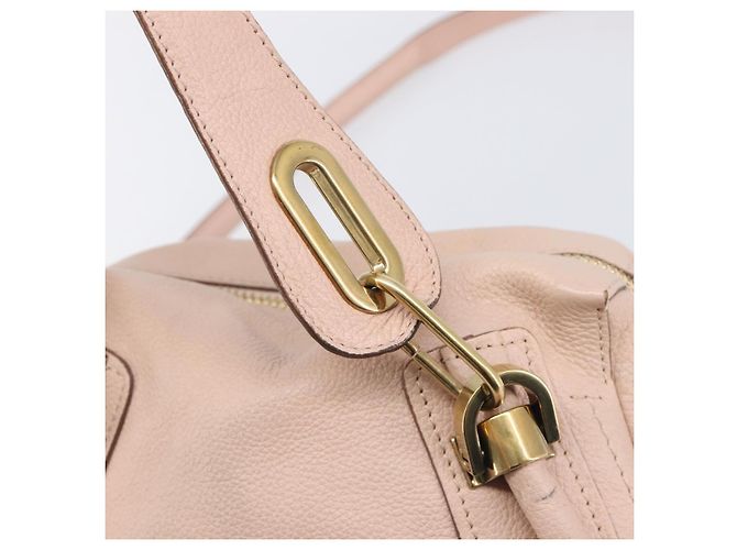 Chloé Chloe Paraty Hand Bag Leather 2way Pink Gold - vista 17