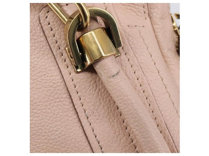 Chloé Chloe Paraty Hand Bag Leather 2way Pink Gold - vista 18