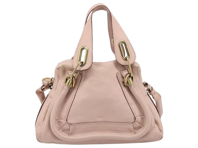 Chloé Chloe Paraty Hand Bag Leather 2way Pink Gold - vista 2