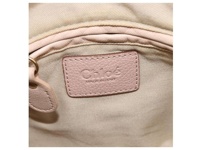 Chloé Chloe Paraty Hand Bag Leather 2way Pink Gold - vista 23