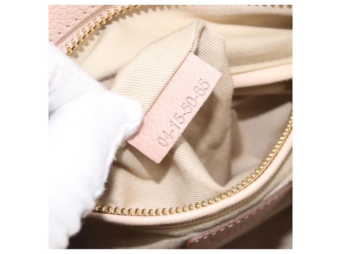 Chloé Chloe Paraty Hand Bag Leather 2way Pink Gold - vista 29