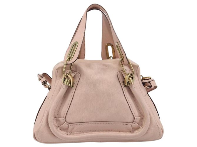 Chloé Chloe Paraty Hand Bag Leather 2way Pink Gold - vista 3