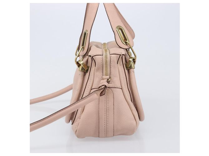 Chloé Chloe Paraty Hand Bag Leather 2way Pink Gold - vista 4