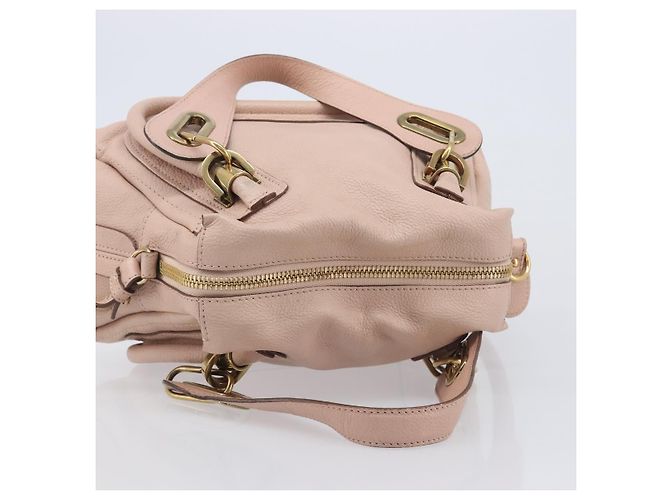 Chloé Chloe Paraty Hand Bag Leather 2way Pink Gold - vista 6