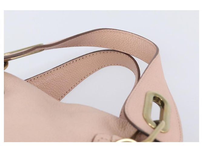 Chloé Chloe Paraty Hand Bag Leather 2way Pink Gold - vista 8
