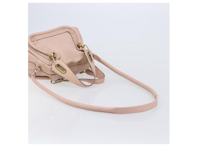 Chloé Chloe Paraty Hand Bag Leather 2way Pink Gold - vista 9