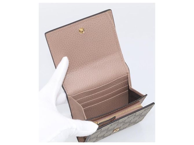 GUCCI Bifold Wallet Leather Pink Silver 598587 - vista 13