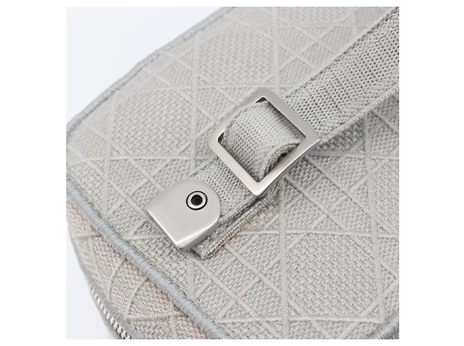 Christian Dior D-Lite Vanity Cosmetic Pouch Canvas Gray Silver - vista 15