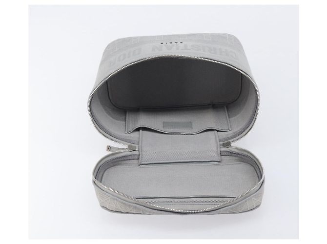 Christian Dior D-Lite Vanity Cosmetic Pouch Canvas Gray Silver - vista 17
