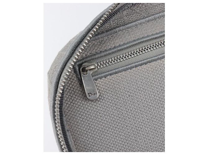 Christian Dior D-Lite Vanity Cosmetic Pouch Canvas Gray Silver - vista 19