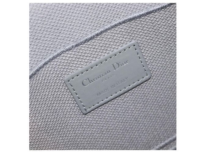 Christian Dior D-Lite Vanity Cosmetic Pouch Canvas Gray Silver - vista 21