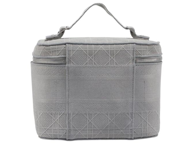 Christian Dior D-Lite Vanity Cosmetic Pouch Canvas Gray Silver - vista 3