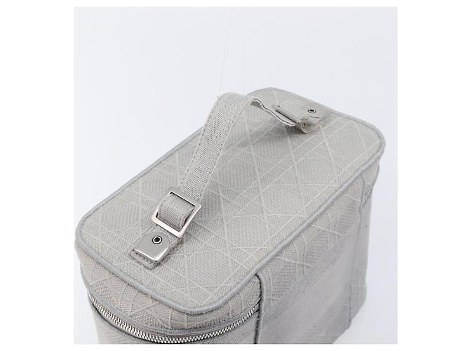 Christian Dior D-Lite Vanity Cosmetic Pouch Canvas Gray Silver - vista 6