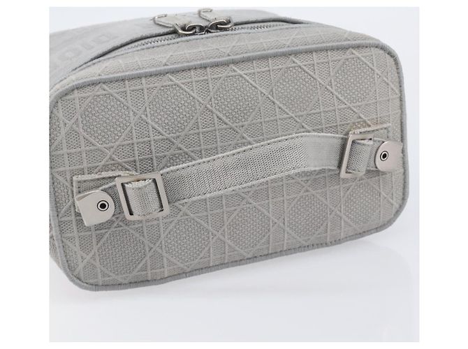 Christian Dior D-Lite Vanity Cosmetic Pouch Canvas Gray Silver - vista 7
