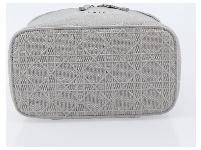 Christian Dior D-Lite Vanity Cosmetic Pouch Canvas Gray Silver - vista 9