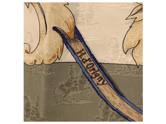 Hermès HERMES Carre90 Seidentuch Grau - Ansicht 12