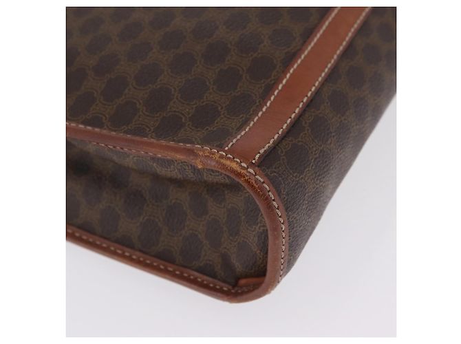 Céline CELINE Macadam Canvas Tote Bag PVC Leather Brown Gold - vista 12