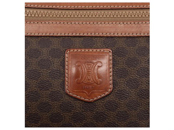 Céline CELINE Macadam Canvas Tote Bag PVC Leather Brown Gold - vista 16